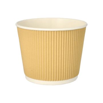 Lončki za juho, karton okroglo 998 ml Ø 13,5 cm · 10,8 cm rjava/bela Ripple Wall