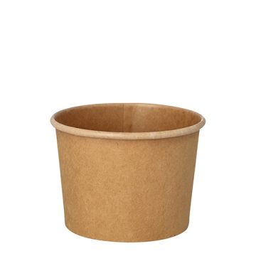 Lončki za juho, karton okroglo 350 ml Ø 9,8 cm · 7 cm rjava