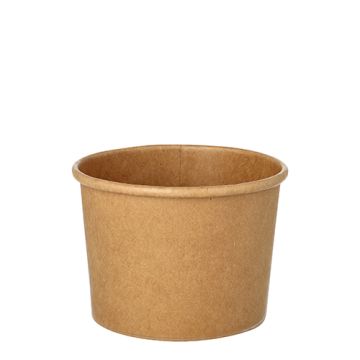 Lončki za juho, karton okroglo 350 ml Ø 9,8 cm · 7 cm rjava