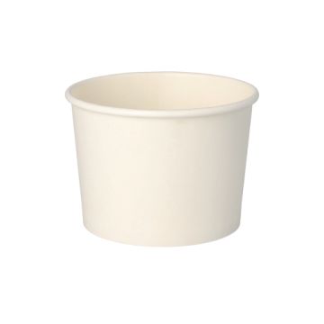 Lončki za juho, karton "To Go" okroglo 350 ml Ø 9,9 cm · 7 cm bela