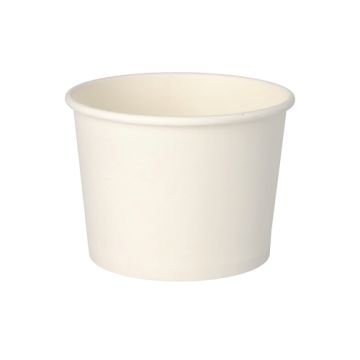 Lončki za juho, karton "To Go" okroglo 500 ml Ø 11 cm · 8,3 cm bela