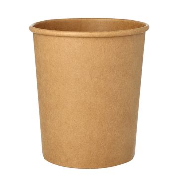 Lončki za juho, karton okroglo 940 ml Ø 11,5 cm · 13 cm rjava
