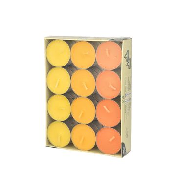 Čajne lučke Ø 38 mm · 16 mm "rumena, oranžna, borneo"