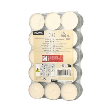 Čajne lučke Ø 37 mm · 19 mm bela · zelo dolg čas gorenja 6 h