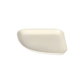 Krožniki 1/4, sladkorni trs "pure" 1,3 cm x 13 cm x 13 cm bela "Belle Vie, Ligne Carrée"