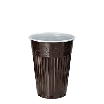 Termo lončki za prodajne avtomate, PS 0,18 l Ø 7,03 cm · 9 cm rjava/bela