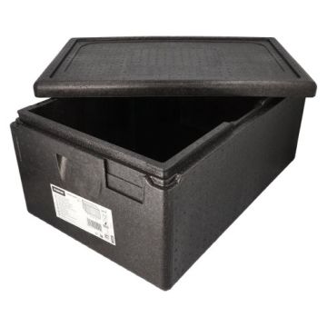 Izolacijska transportna škatla, EPP 60 cm x 40 cm x 28 cm črna "Gastro-Norm 1/1"