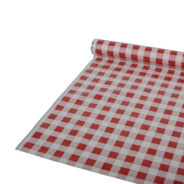 Namizni prt, folija 50 m x 80 cm rdeča "Karo"