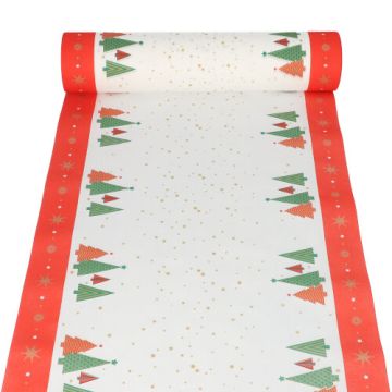 Tekač, kot blago, Airlaid 24 m x 40 cm "Plain Christmas Trees"