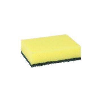Čistilna goba, abraziv kvadratna 2,6 cm x 9 cm x 6,6 cm rumena/zelena , za ribanje
