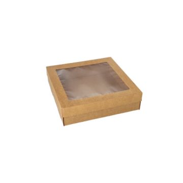 Transportne in catering škatle, karton kvadratna 6 cm x 22,5 cm x 22,5 cm rjava