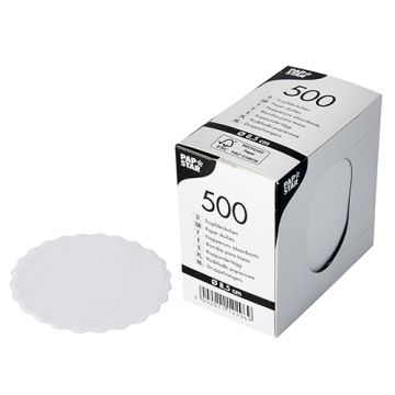 Papirnati podstavki okroglo Ø 8,5 cm bela