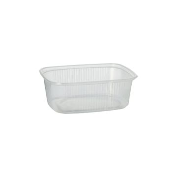 Pakirni lončki, PP kvadratna 200 ml 3,9 cm x 8,1 cm x 10,8 cm prozorna
