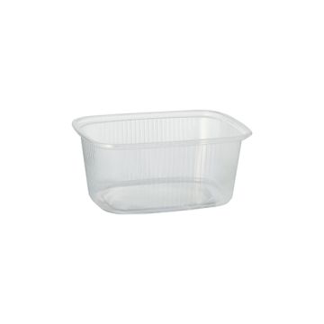 Pakirni lončki, PP kvadratna 250 ml 4,9 cm x 8,1 cm x 10,8 cm prozorna