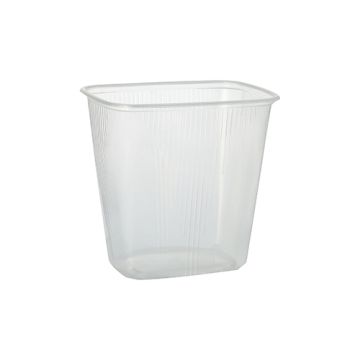 Pakirni lončki, PP kvadratna 500 ml 10,1 cm x 8,1 cm x 10,8 cm prozorna