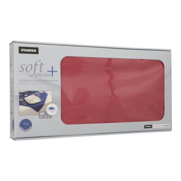 Namizni prti, kot blago, netkani "soft selection plus" 80 cm x 80 cm bordeaux