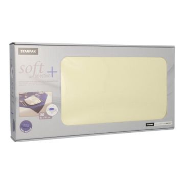 Namizni prti, kot blago, netkani "soft selection plus" 80 cm x 80 cm šampanjec