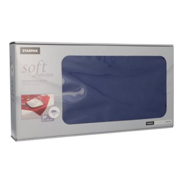 Namizni prti, kot blago, netkani "soft selection" 80 cm x 80 cm temno modra