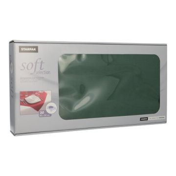 Namizni prti, kot blago, netkani "soft selection" 80 cm x 80 cm temno zelena