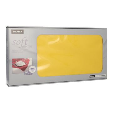Namizni prti, kot blago, netkani "soft selection" 80 cm x 80 cm rumena