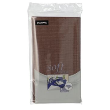 Namizni prt, kot blago, netkan "soft selection" 120 cm x 180 cm rjava