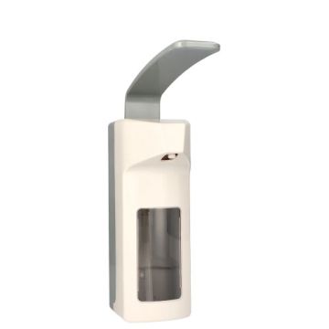 Stenski dozirnik 30 cm x 8,5 cm x 21 cm bela "Plastika" 500 ml, z vzvodom