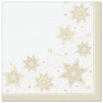 Serviete "ROYAL Collection" zložene 1/4 40 cm x 40 cm šampanjec "Lilac X-mas"