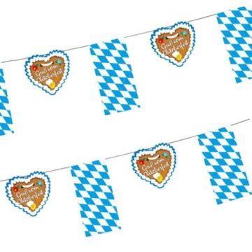Veriga iz zastavic, papir 4 m "Gruß vom Oktoberfest"