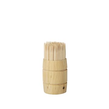 Zobotrebci, les "pure" okroglo 6,8 cm v lesenem dispenzerju