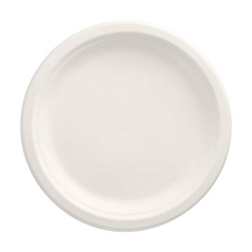 Krožniki, sladkorni trs "pure" nedeljen Ø 23 cm · 2 cm bela