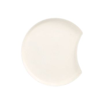 Krožniki sladkorni trs "pure" polmesec Ø 12 cm · 1 cm bela "Cella"