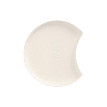 Krožniki sladkorni trs "pure" polmesec Ø 9 cm · 1 cm bela "Cella"