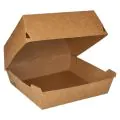 Burgerboxen, Pappe "pure" 18,5 x 18,5 cm braun "100% Fair" XXL - Bild 1 thumbnail