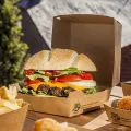 Burgerboxen, Pappe "pure" 18,5 x 18,5 cm braun "100% Fair" XXL - Bild 2 thumbnail