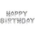 Folienluftballon-Set silber für Geburtstag "Happy Birthday" - Bild 1 thumbnail