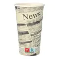 Pappbecher "To Go", 0,5 l weiss "Newsprint" - Bild 1 thumbnail