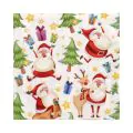 Servietten, 3-lagig 1/4-Falz 33 x 33 cm "Happy Santa" - Bild 1 thumbnail