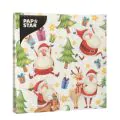 Servietten, 3-lagig 1/4-Falz 33 x 33 cm "Happy Santa" - Bild 2 thumbnail