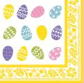 Servietten, 3-lagig 1/4-Falz 40 x 40 cm "Coloured Eggs" - Bild 1 thumbnail